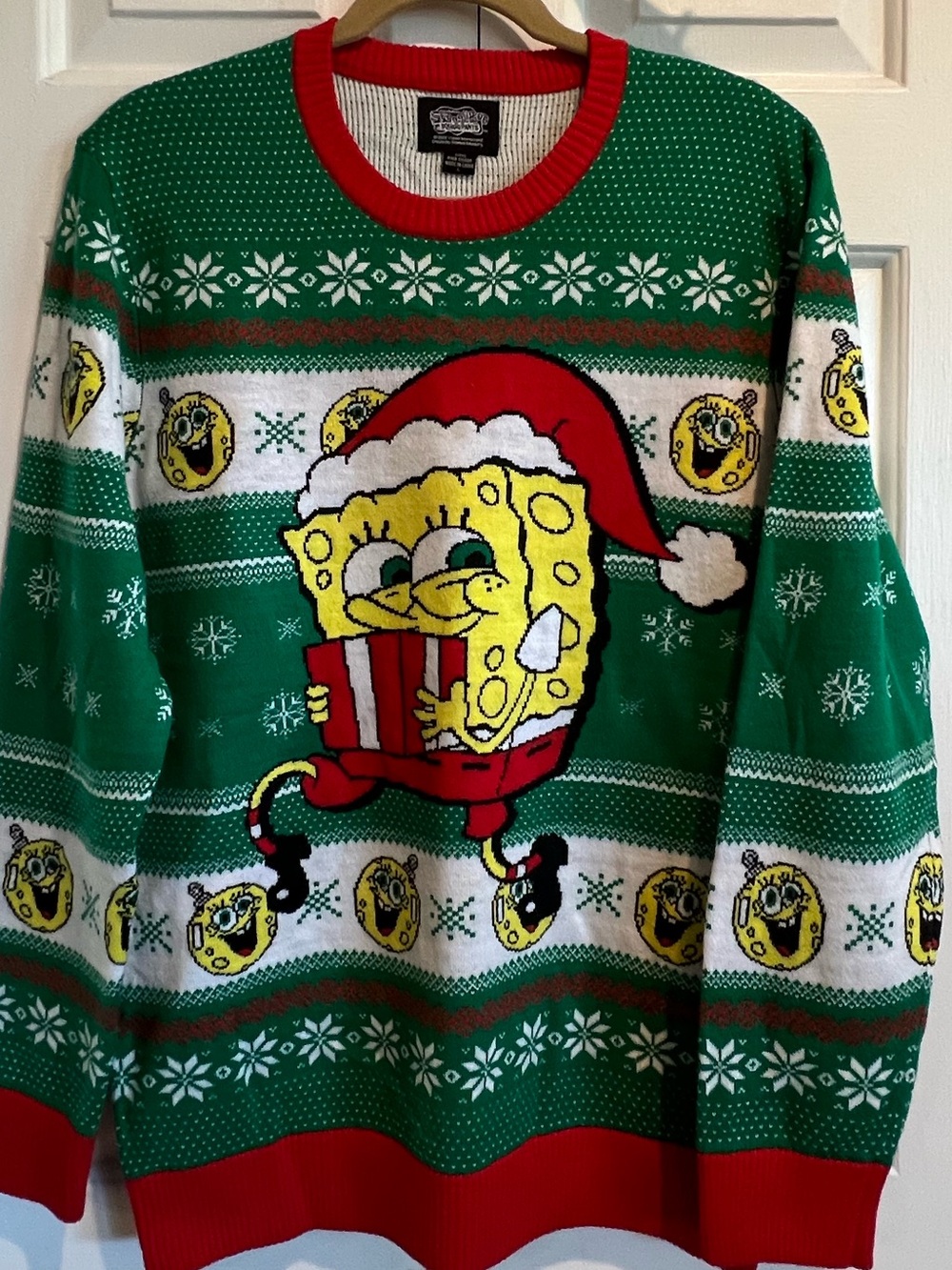 🎄SpongeBob💛 Holiday Crewneck Sweater - Christmas Green